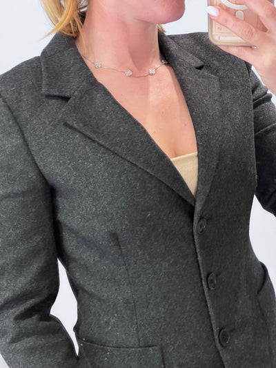 Prada grey tailored blazer size 44
