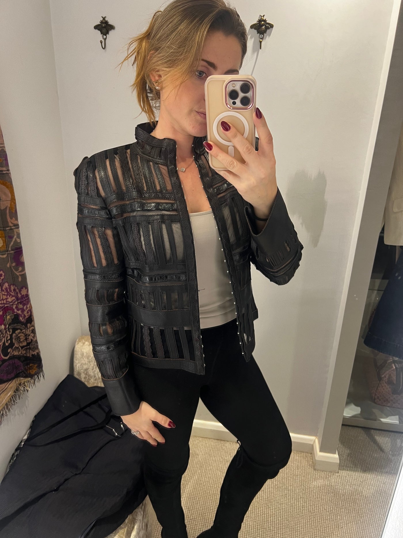 Alexander McQueen leather jacket size 46