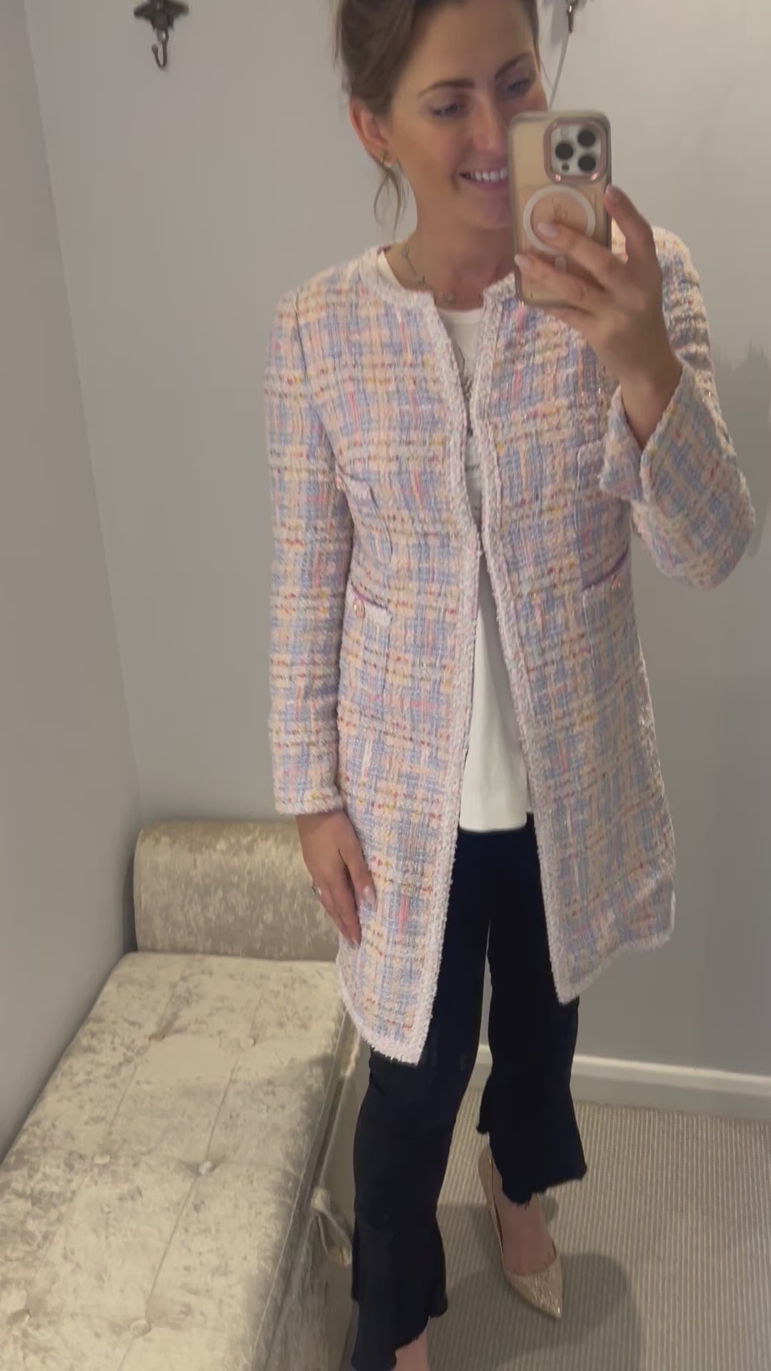 Edward achour tweed jacket size 10