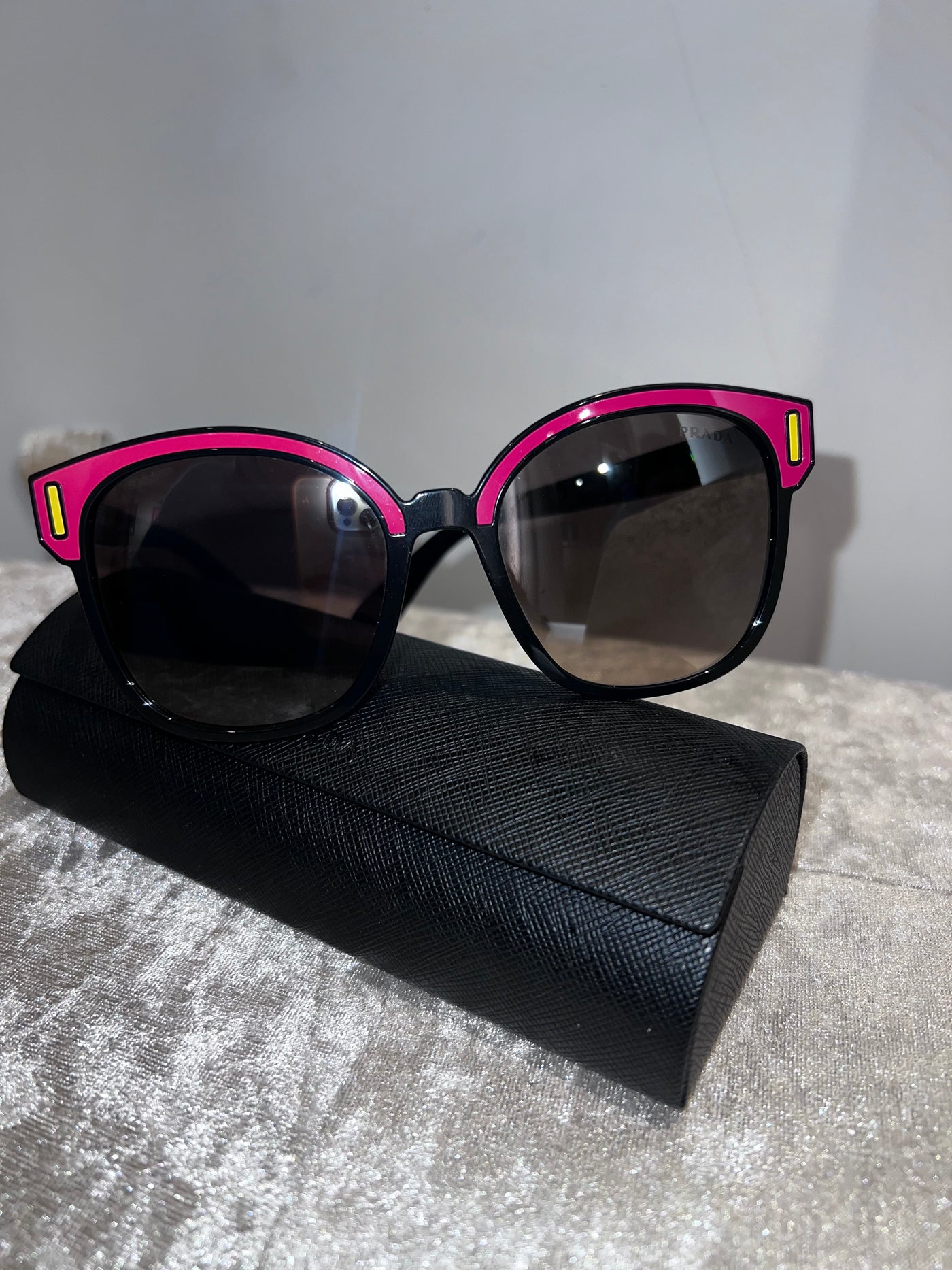 Prada sunglasses with colour blocking
