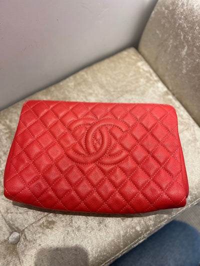 Brand new CHANEL
Timeless Frame Clutch coral red
