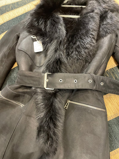 Belstaff black shearing coat RTP £1995