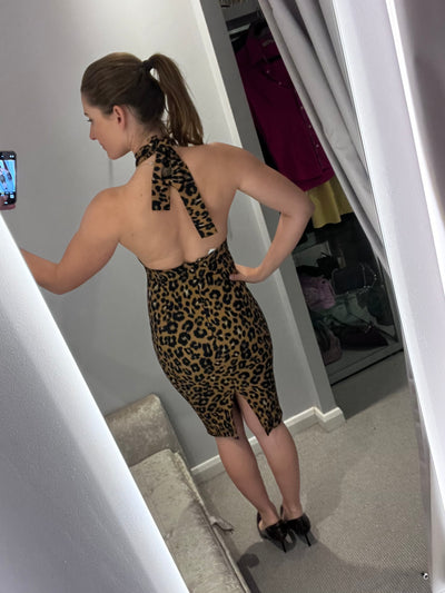 Bardot leopard print dress size 6