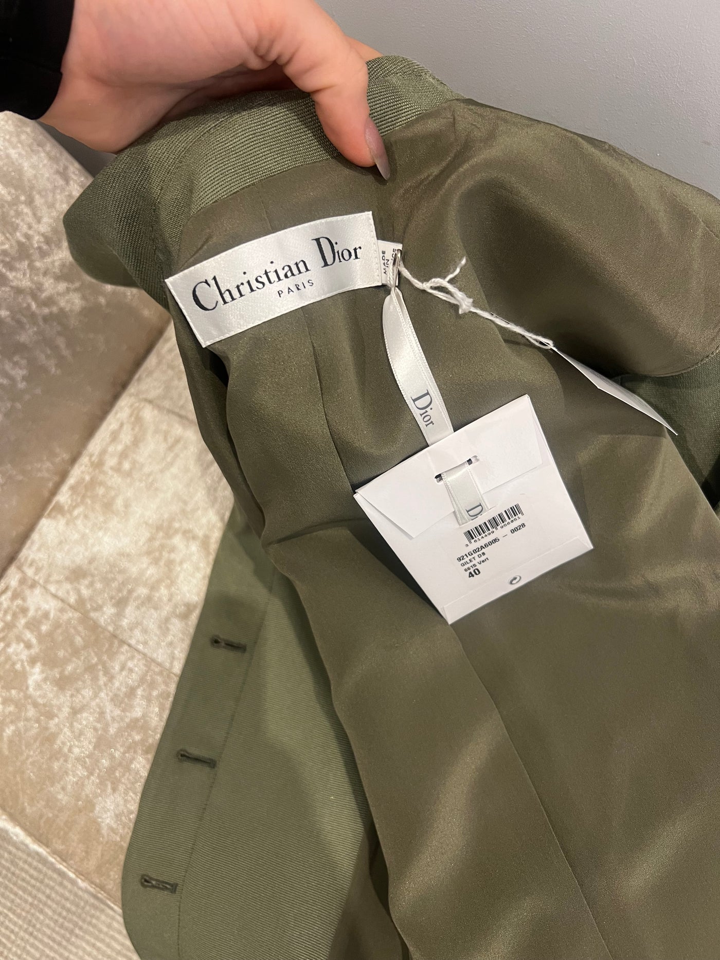 Brand new Christian Dior runway 2019 gilet size 40