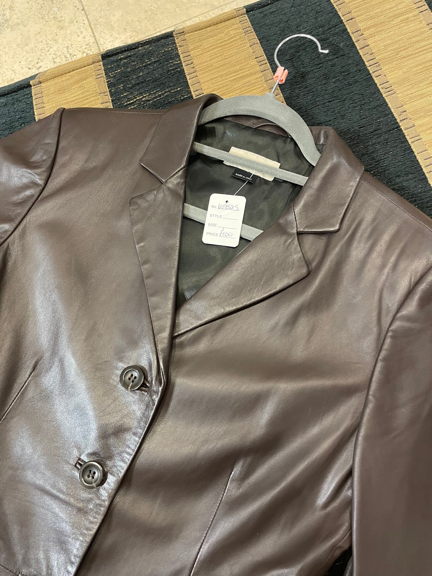 Emporio Armani vintage leather brown jacket size 44