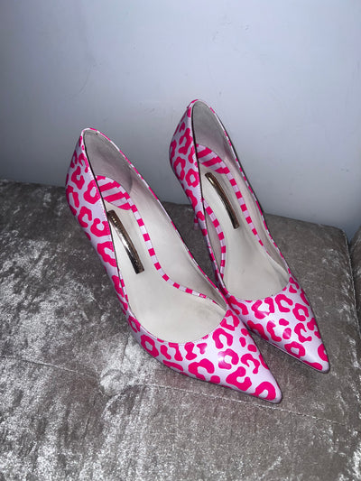 Sophia Webster pink leopard heels size 38
