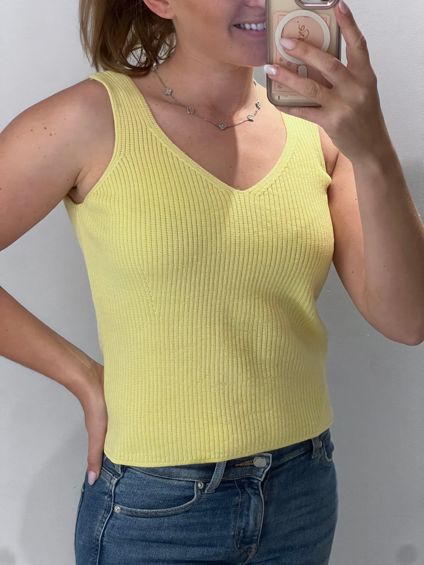 Escada yellow knitted two piece