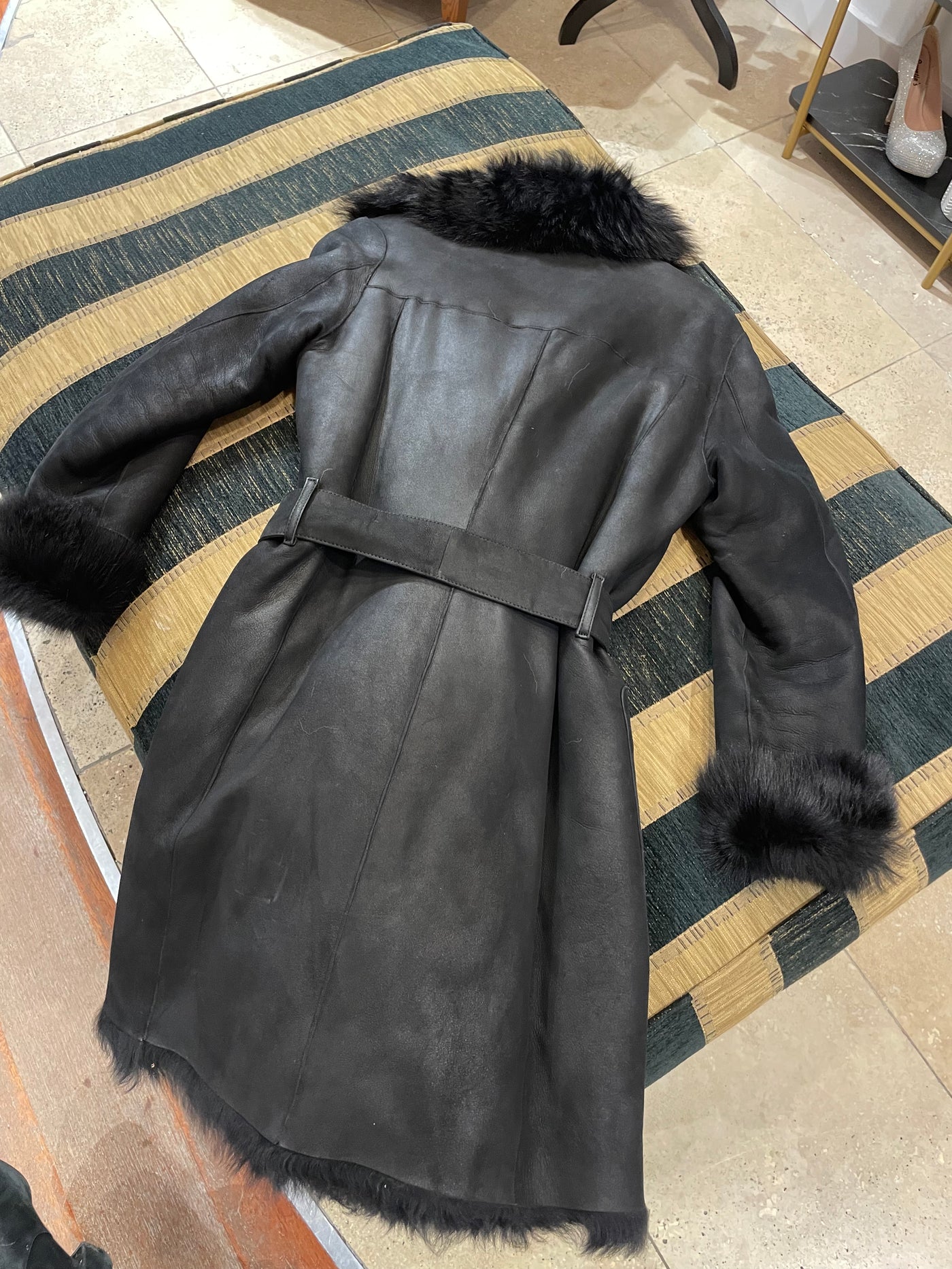 Belstaff black shearing coat RTP £1995