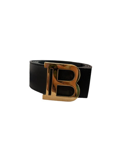 brand new Balmain black leather belt
