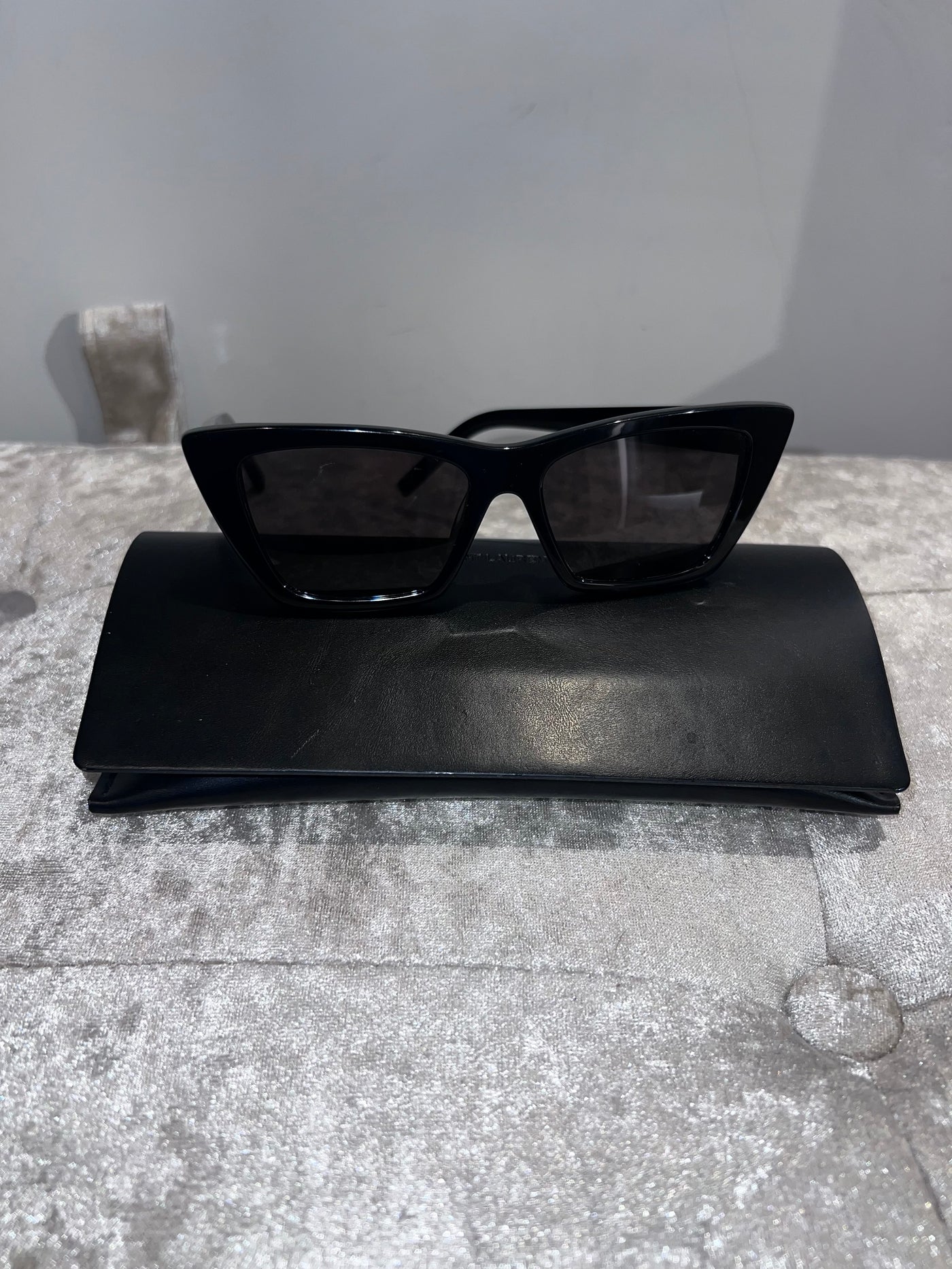 Saint Laurent cat eyed black sunglasses