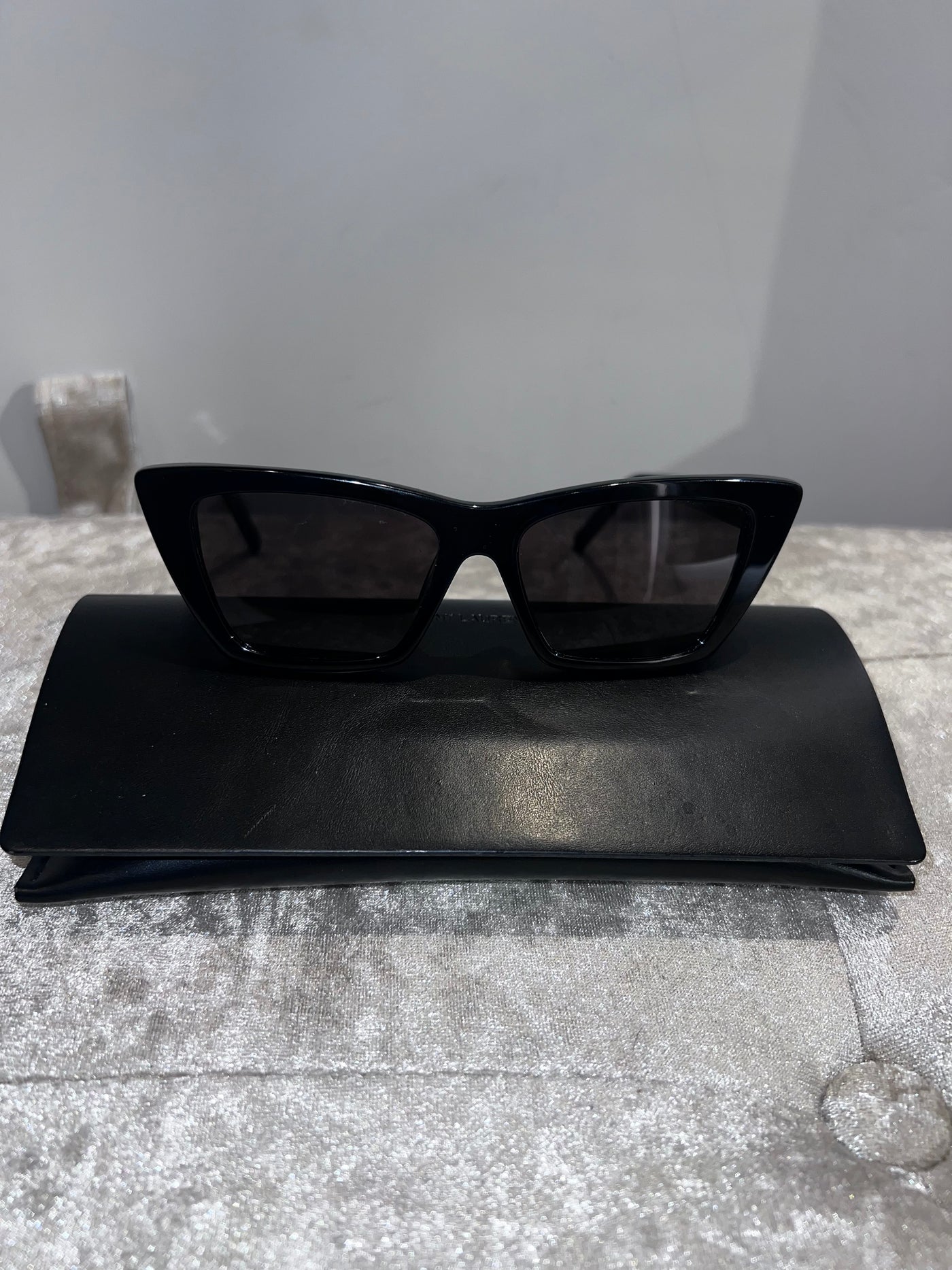 Saint Laurent cat eyed black sunglasses