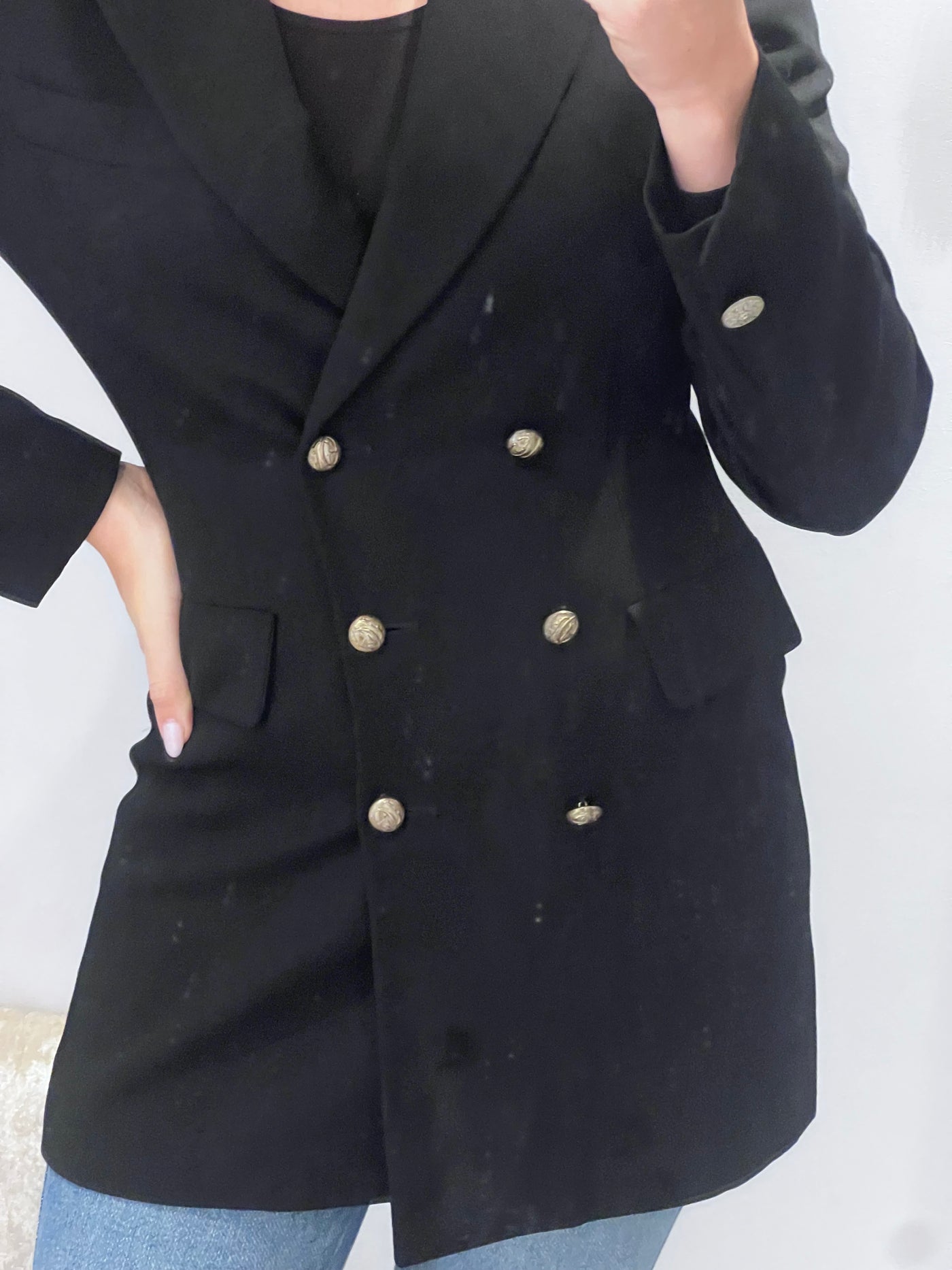 Vintage umberto Ginochietti black blazer size 8