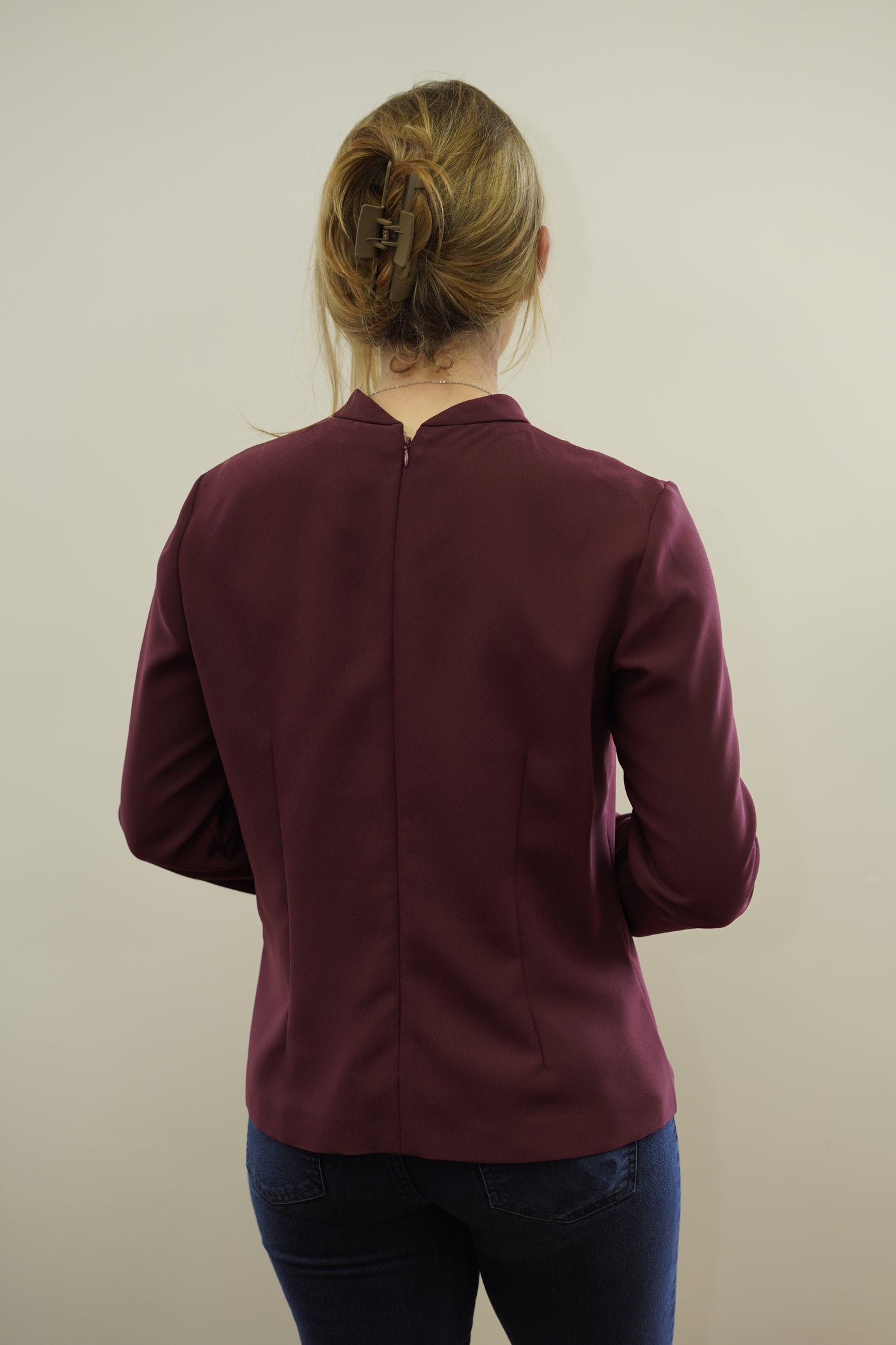 Carven maroon blouse size 42