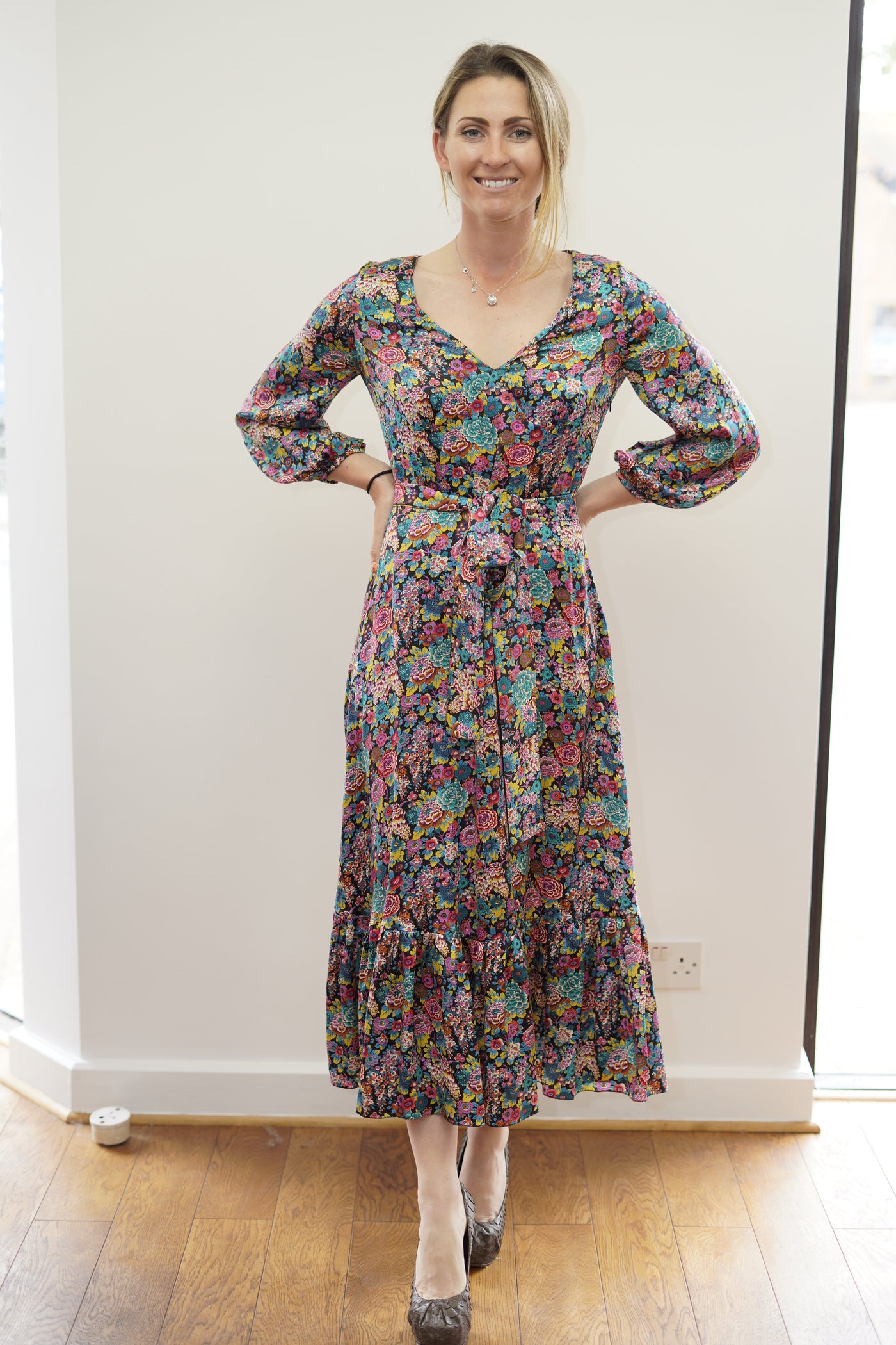 Ridley silk floral dress size uk 10