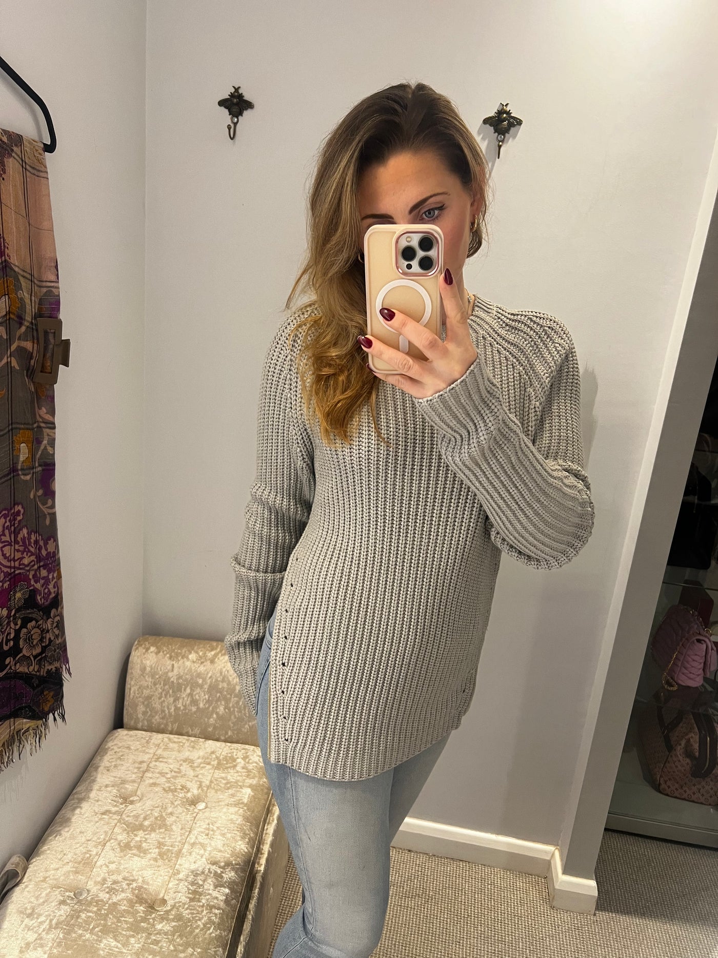 Amanda wakley wool grey jumper size M