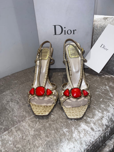 Christian Dior piedra sandals size 40