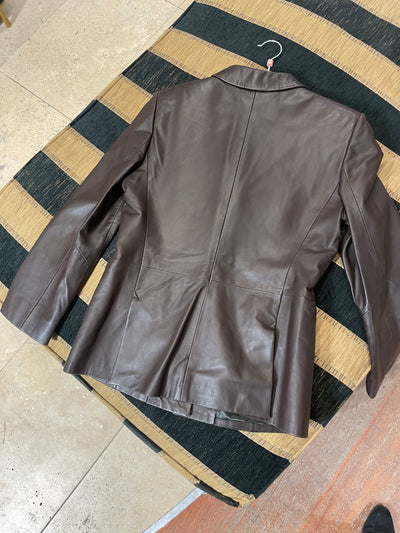 Emporio Armani vintage leather brown jacket size 44