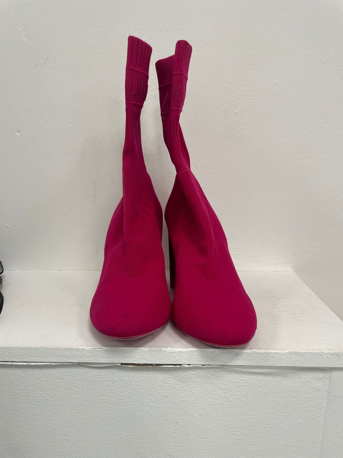 Louis Vuitton silhouette cloth pink boots size 40