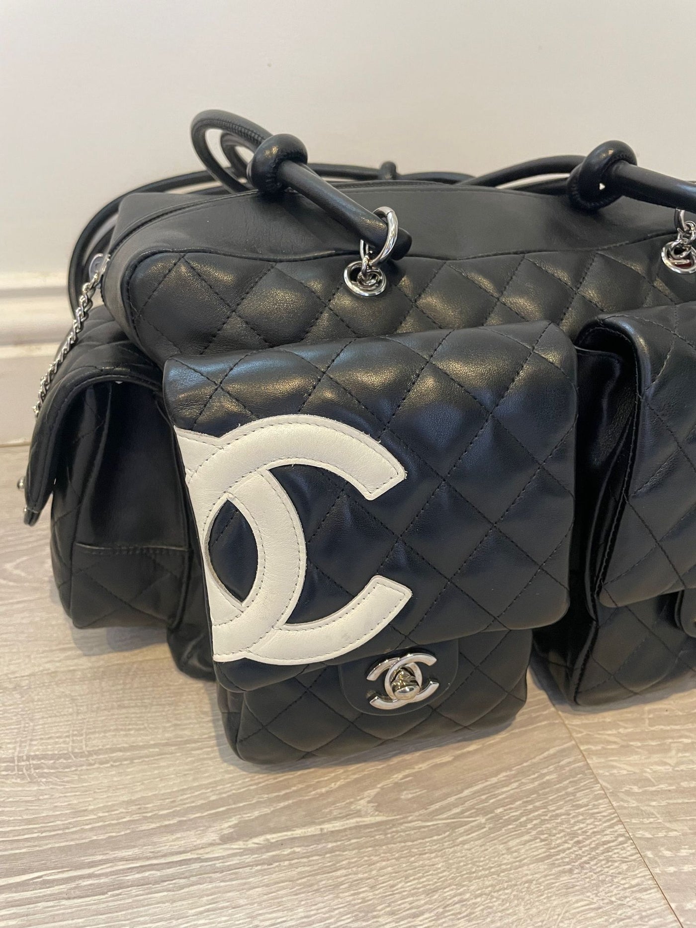 Vintage Chanel Cambon Reporter Bag Black