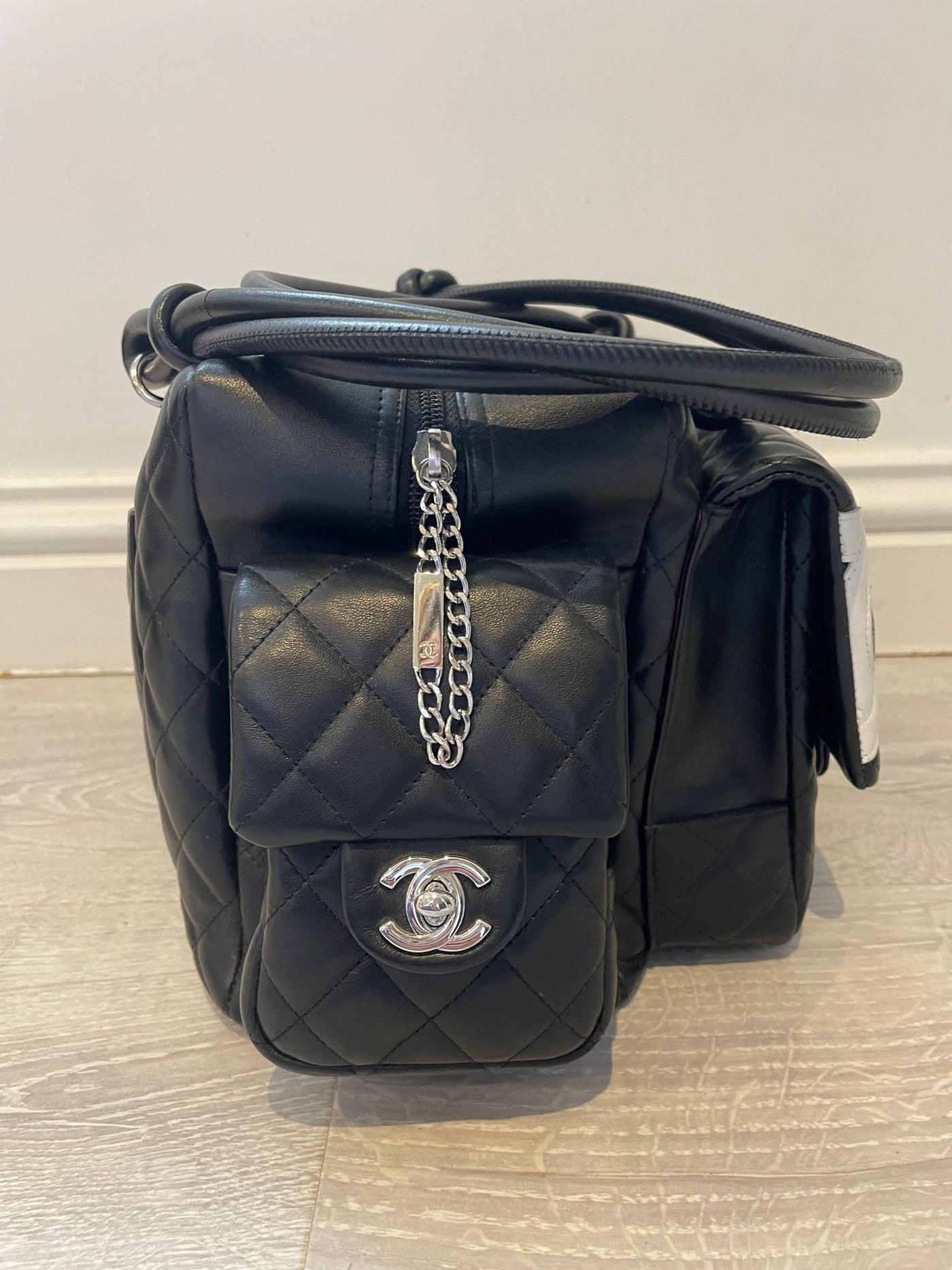 Vintage Chanel Cambon Reporter Bag Black