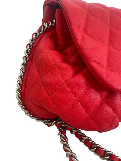 Red Chanel Limited edition round bag