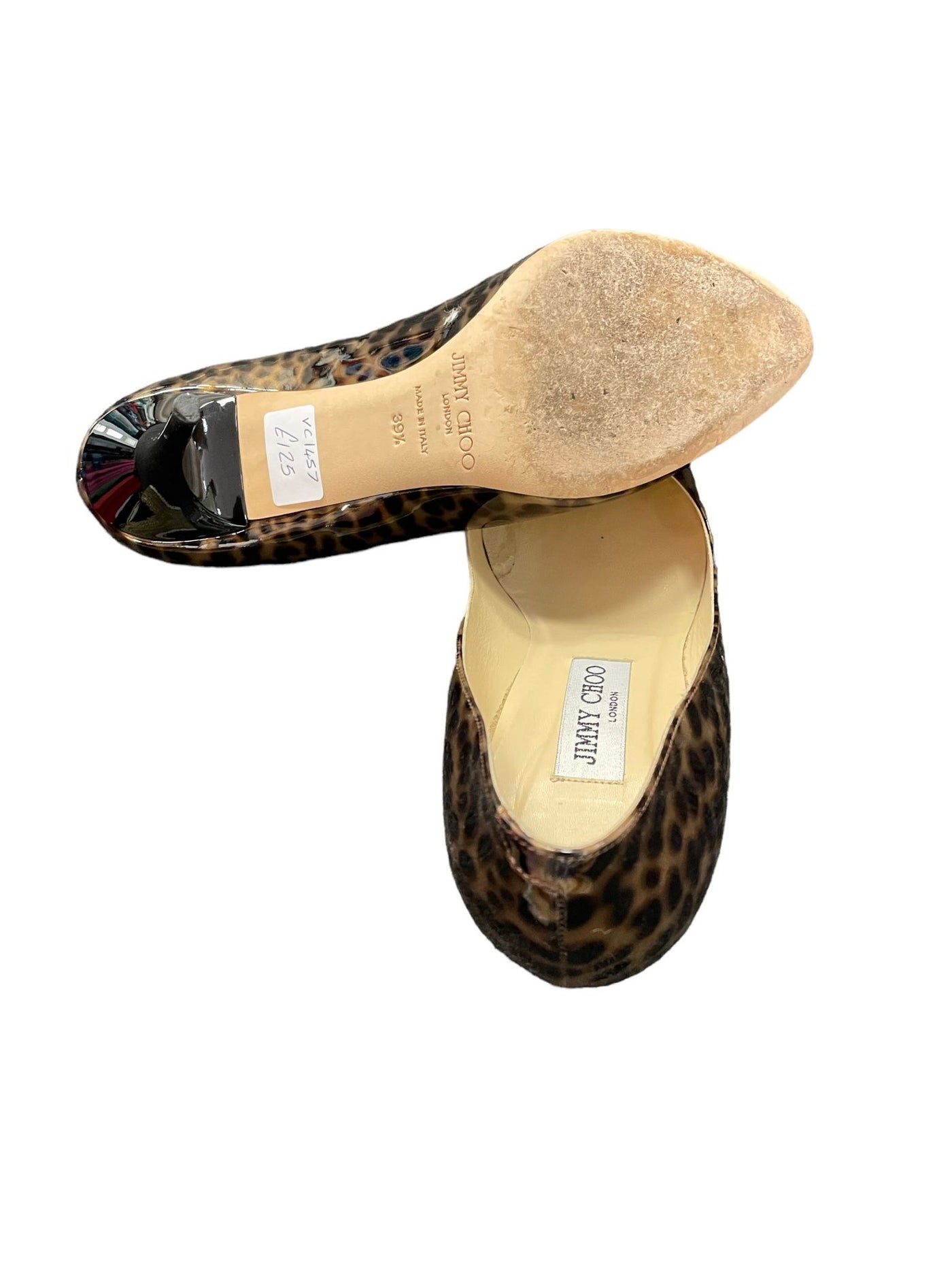 Jimmy Choo patent leather animal print heel size 39.5