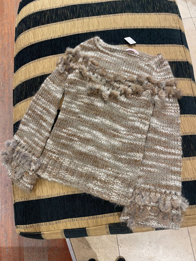 Matthew Willamson knit jumper with fur trim size