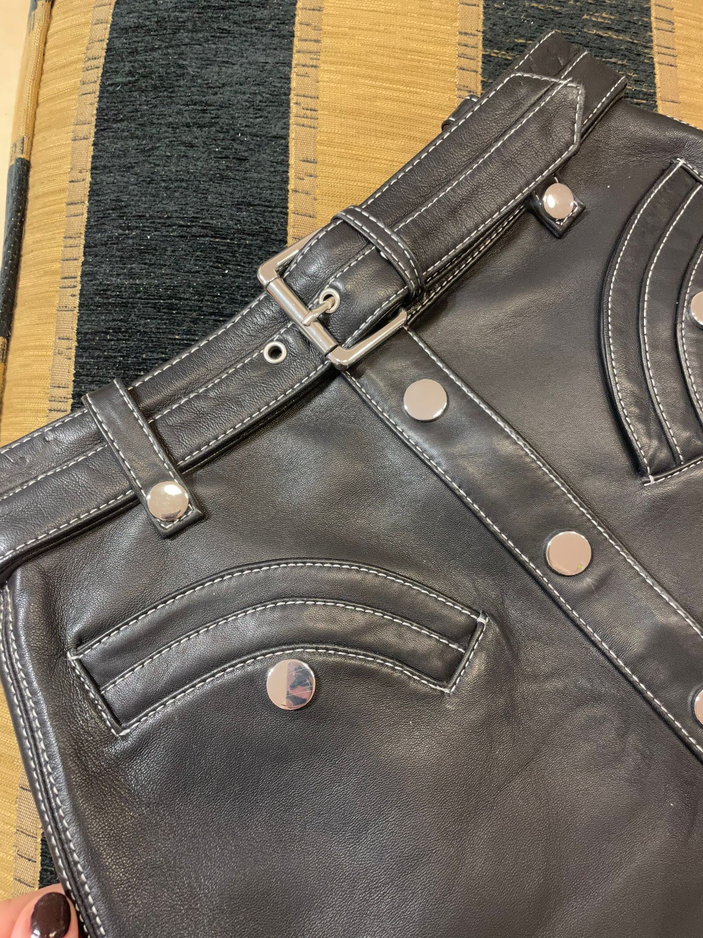 Brand new Maje leather mini skirt size 36