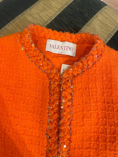 Valentino orange tweed blazer RTP £4,600