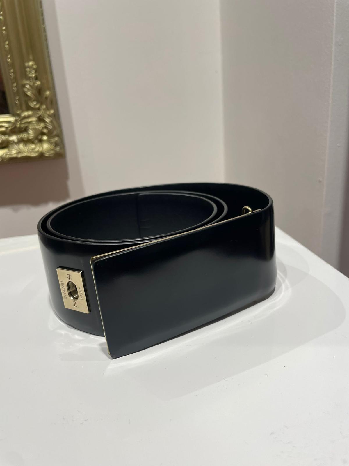 Chanel Black Leather belt