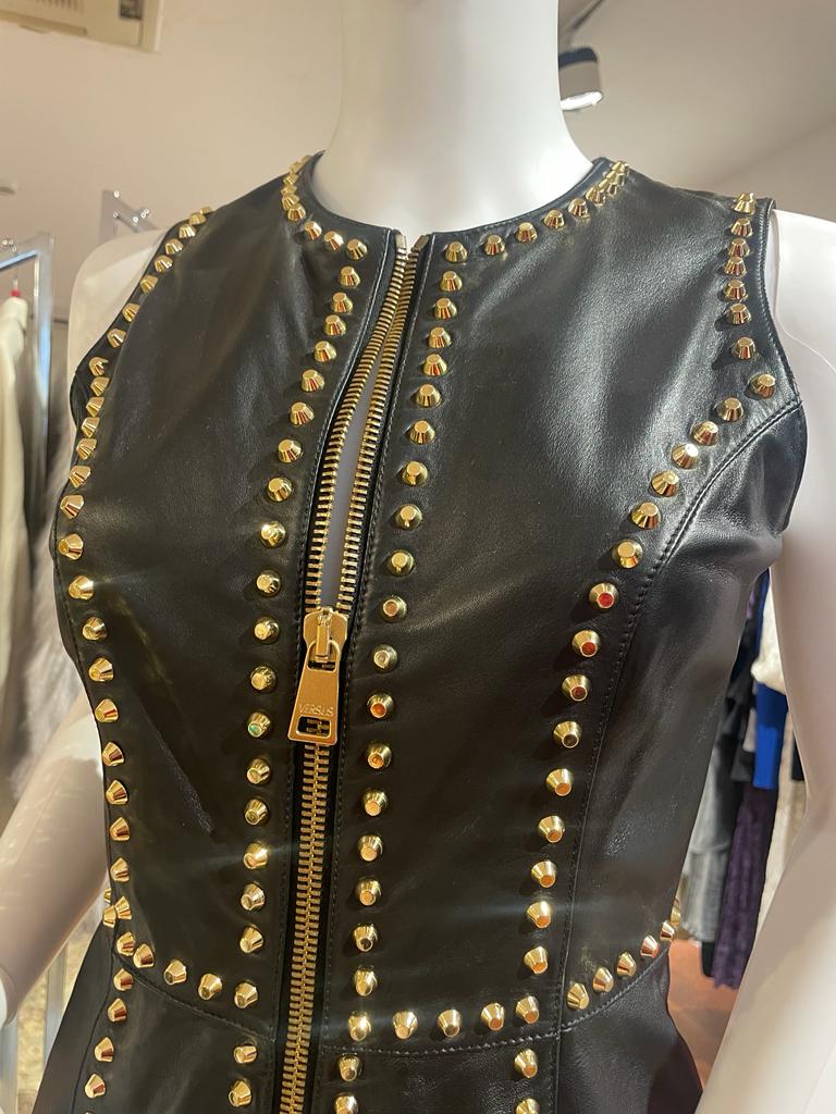 Versus Versace runway leather dress size 38 RTP £3500