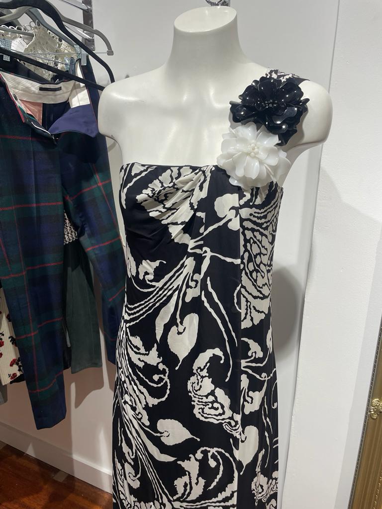 Gucci black and white Maxi dress size 44 RTP £3000