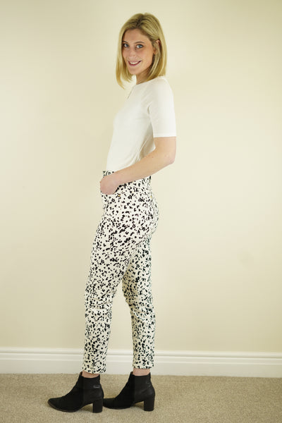 Vintage Laurel white jeans with black polka dot size 38