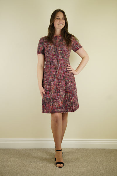 Brand new pink Escada tweed dress size 36 RTP £799