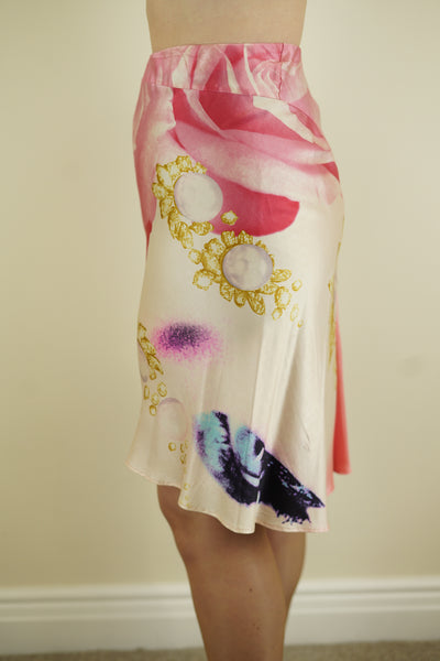 Roberto Cavalli silk skirt size M