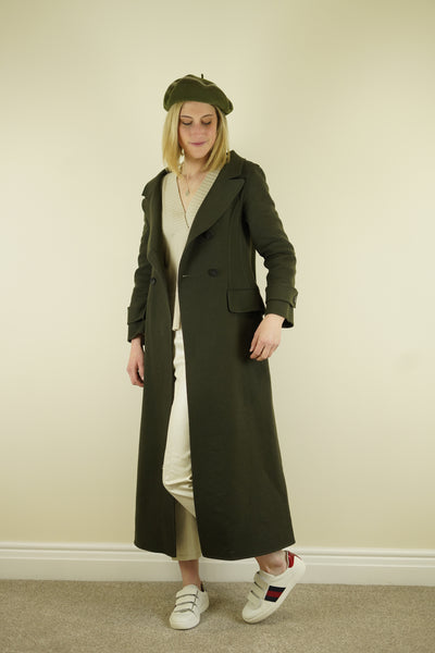Christian Dior khaki green over coat size GB 12 RTP £ 3000+