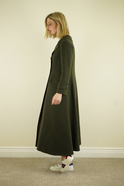 Christian Dior khaki green over coat size GB 12 RTP £ 3000+