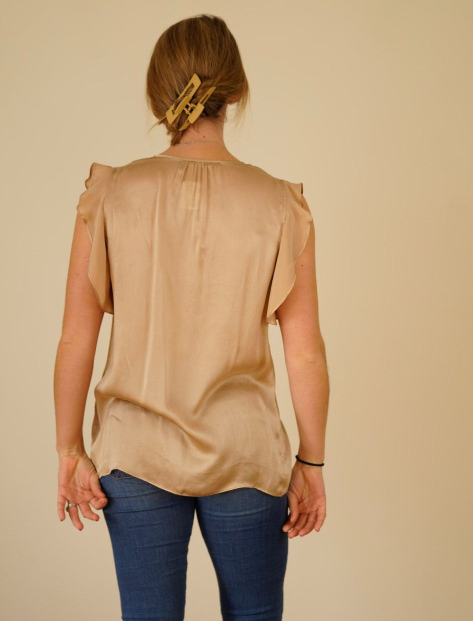 Massimo Dutti silk blouse size GB12