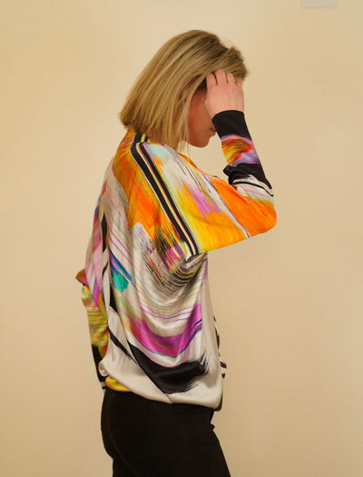 Escada multicoloured silk blouse size 36