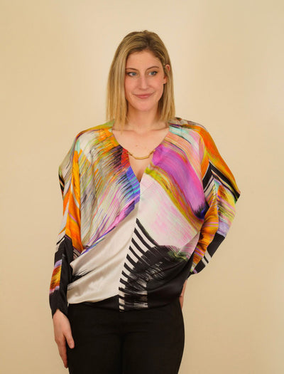 Escada multicoloured silk blouse size 36