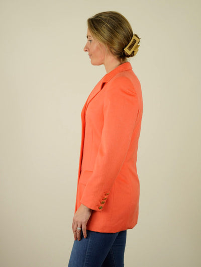 Vintage Escada wool orange blazer size 34