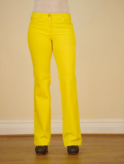Bright yellow Escada jeans size 34
