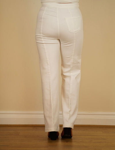 Donna Ida white flared jeans size 27
