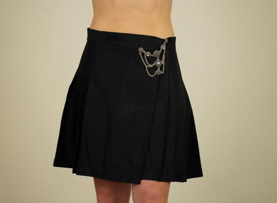 The Kooples pleated wrap skirt black size 38