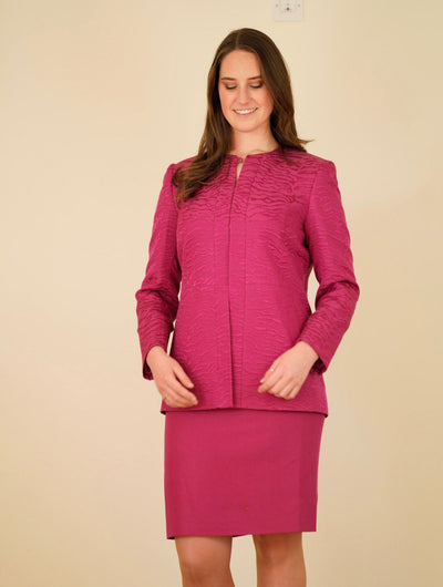 Vintage San Marco pink skirt suit size 46