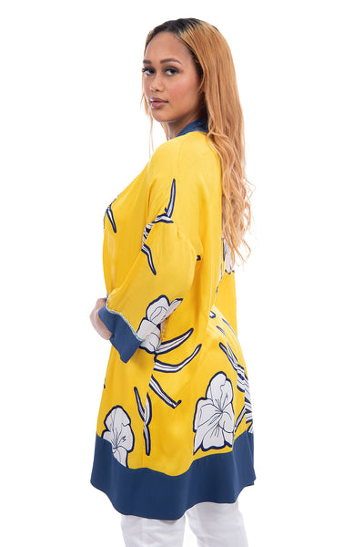 Pinko Kimono Yellow & Blue