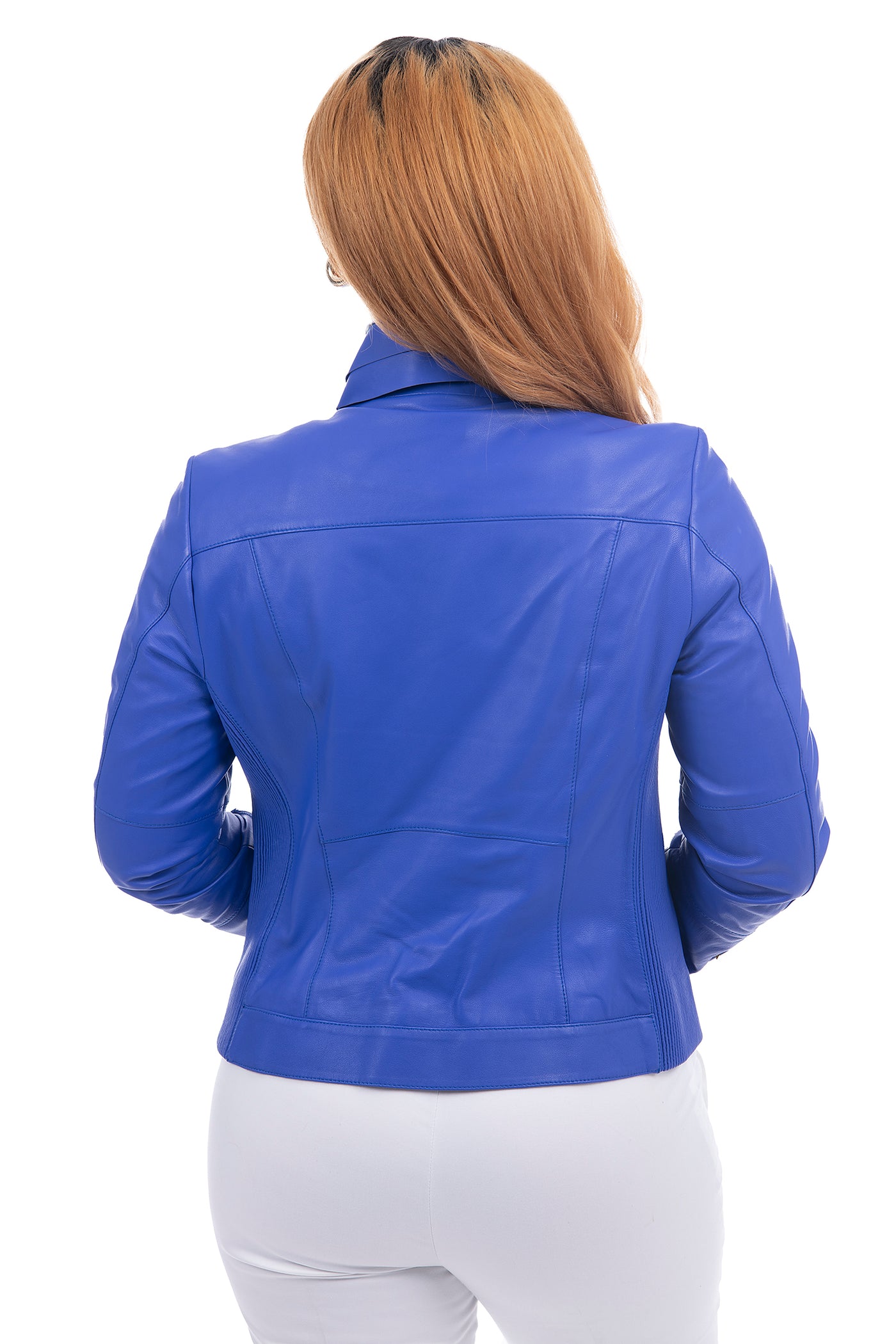 Escada Vintage, blue leather jacket