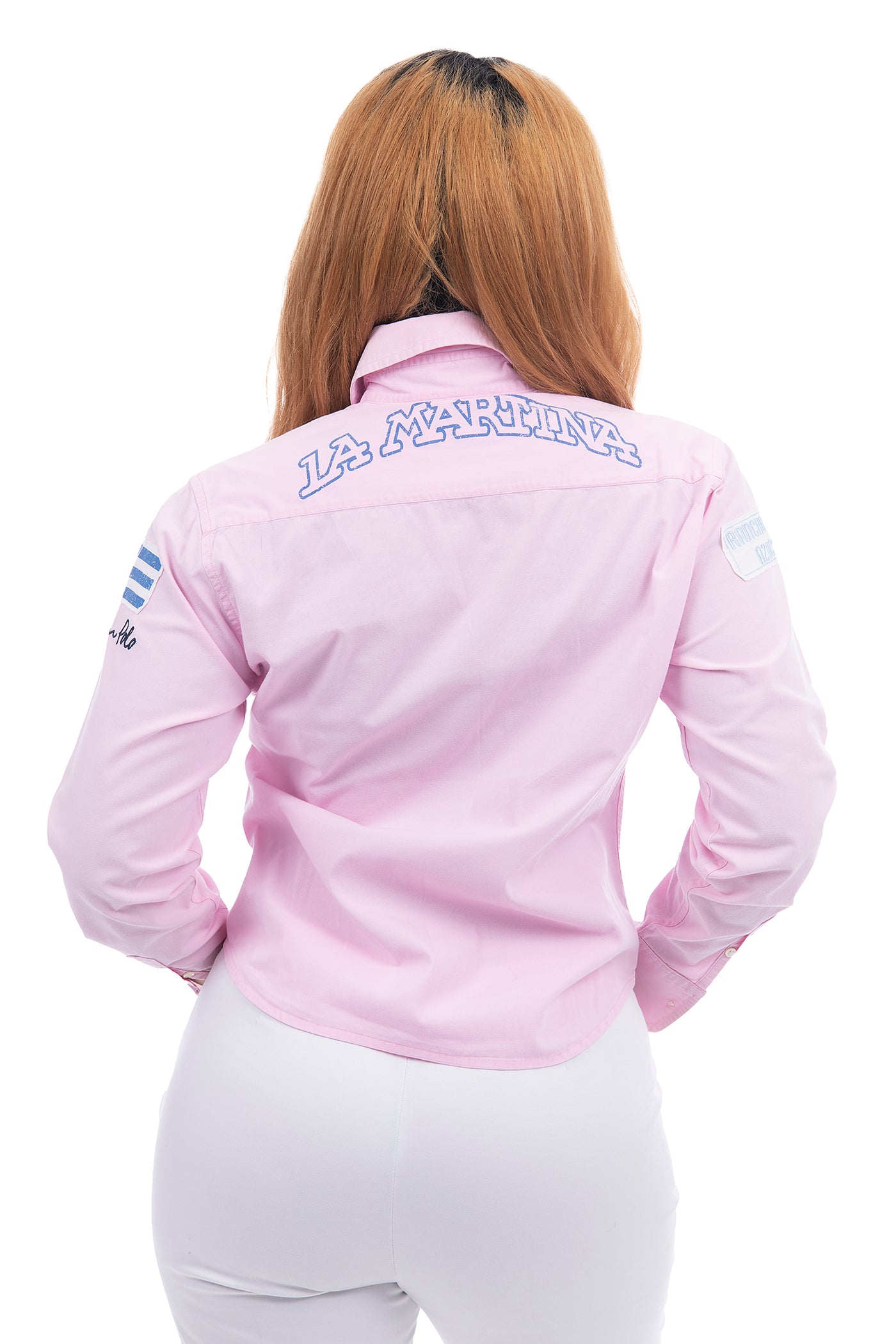 La Martina pink shirt patch no 3