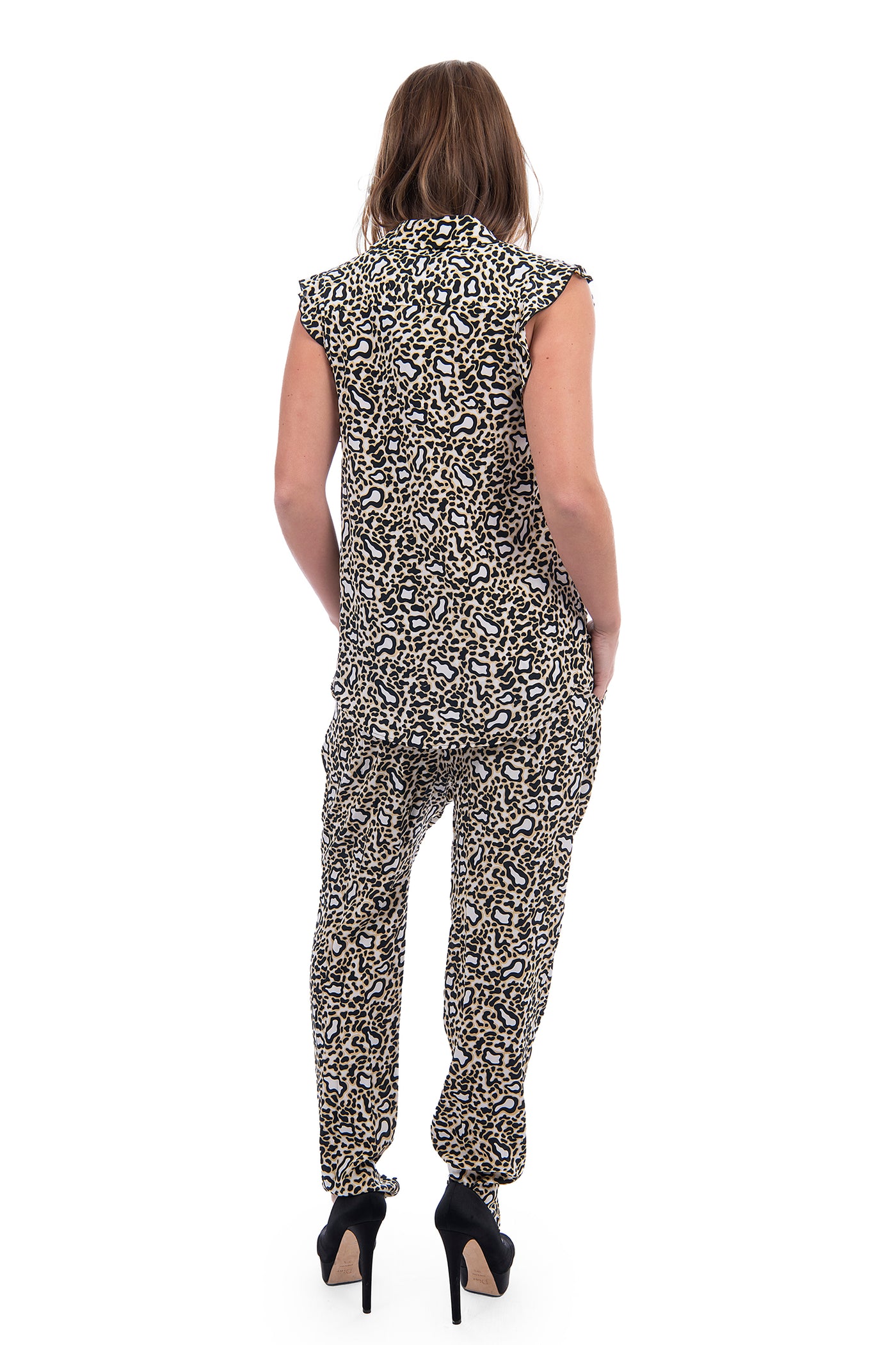 Stella Mccartney leopard print blouse and trousers