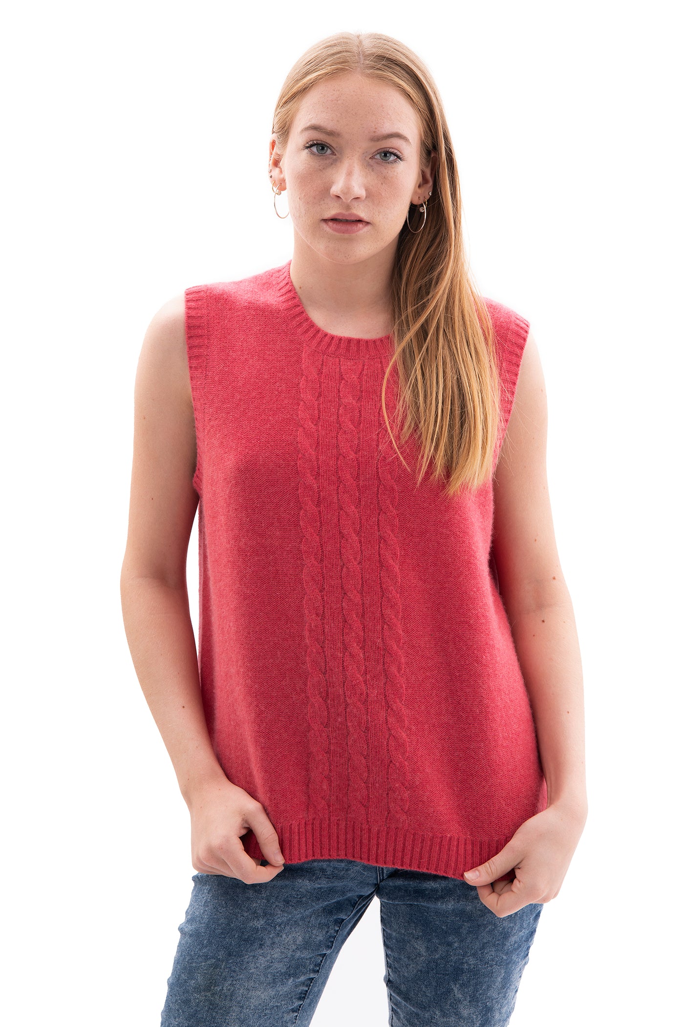 Lands'end Cashmere Sleeveless knitted top